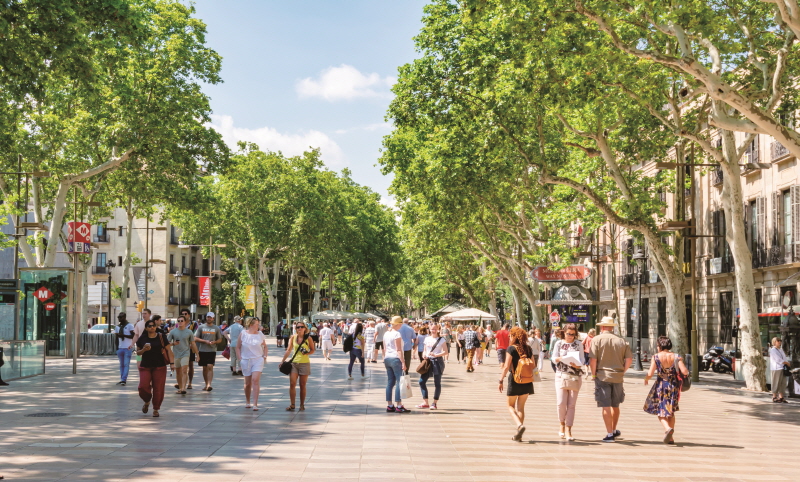 스페인 바르셀로나 람블라 스트리트는 세계에서 가장 긴 쇼핑몰이다.[사진=게티이미지뱅크]