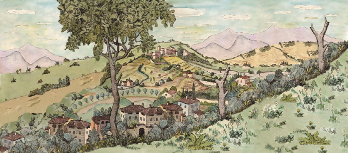 몬타뇰라 티치노의 풍경, 1933년.[사진=호반아트리움 제공]