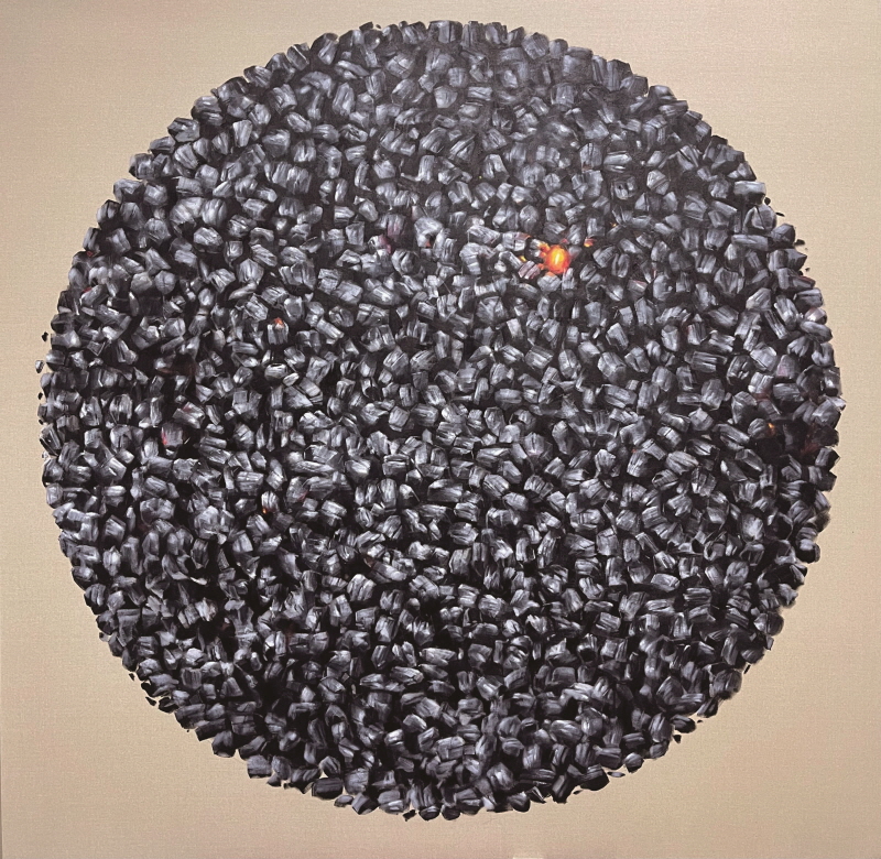 불_머금다, 72.7×72.7㎝, oil on canvas, 2021