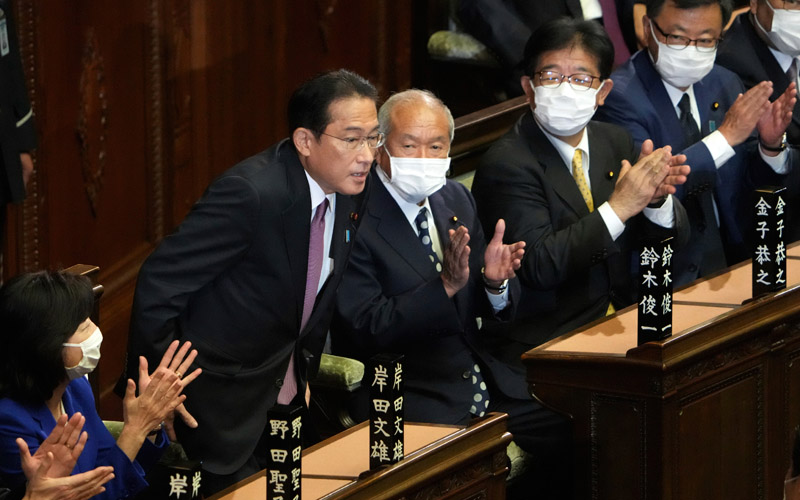 기시다 일본 총리가 아베 신조 전 총리의 핵 공유 발언을 수습하고 나섰다.[사진=뉴시스]