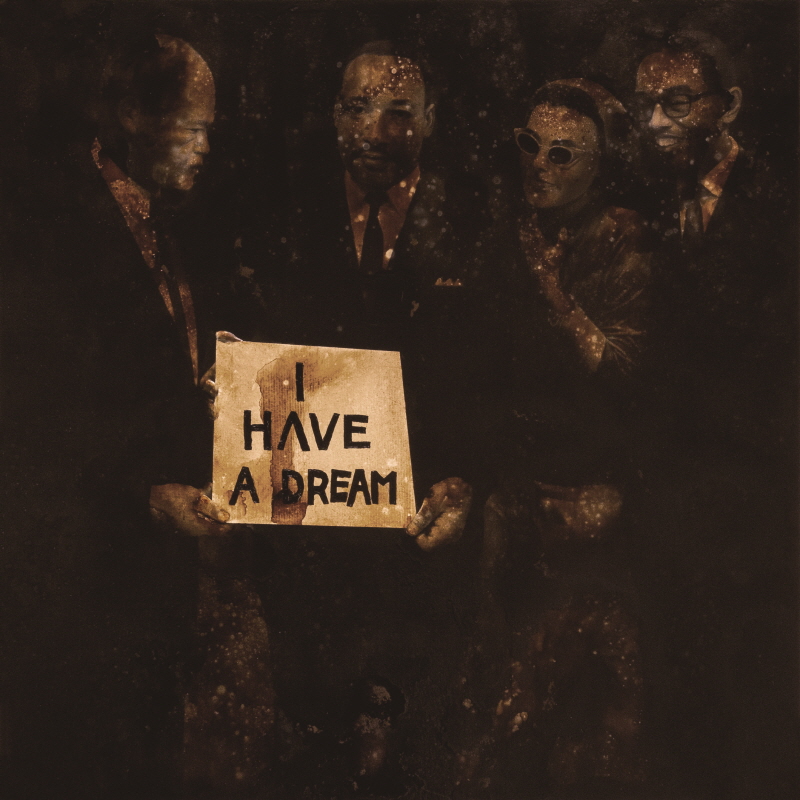 I have a dream, 2020, mixed media on canvas, 200×200㎝.[사진=아라리오갤러리 제공]