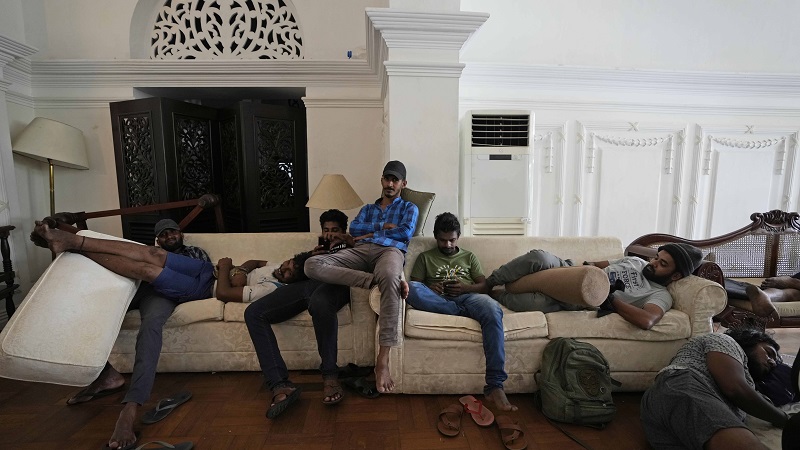 스리랑카가 경제난에 빠지자 반정부 시위가 확산하고 있다.[사진=뉴시스]