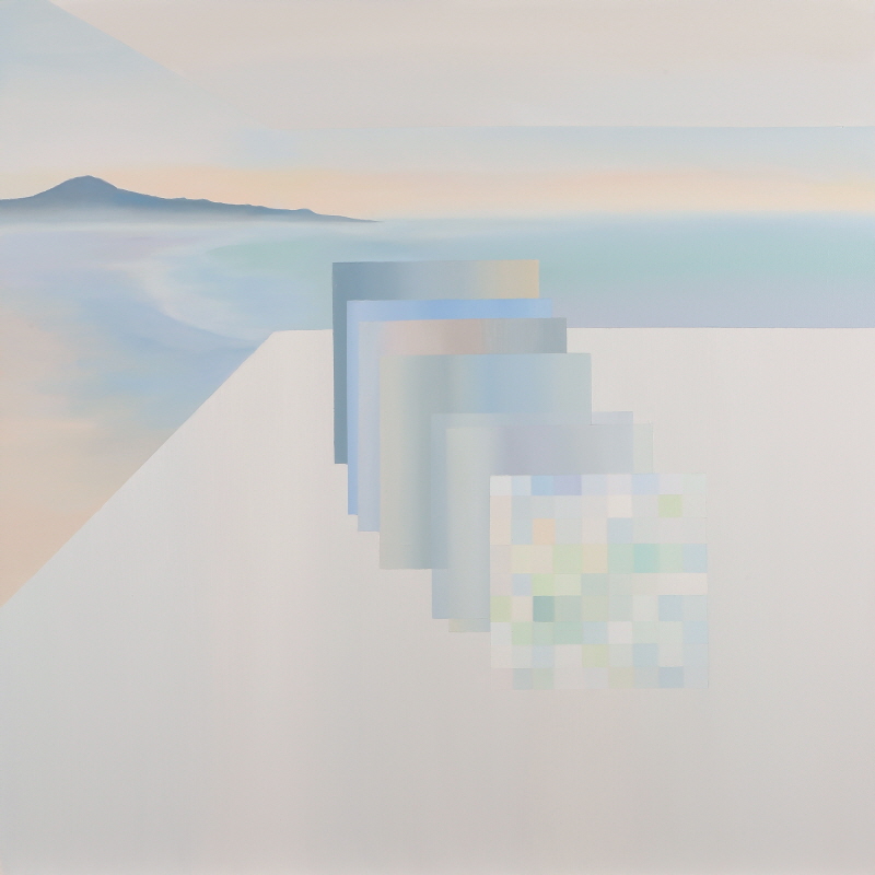 Invisible Layer,  Oil on Canvas, 80.3×80.3㎝, 2021.[사진=더트리니티갤러리 제공]
