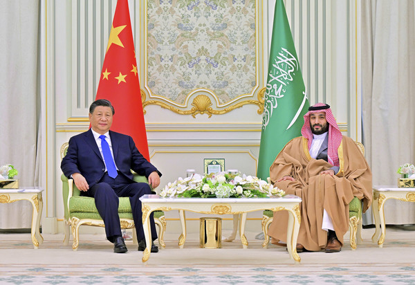 시진핑 중국 주석과 사우디아라비아 모하메드 빈살만 왕세자. [사진=뉴시스]