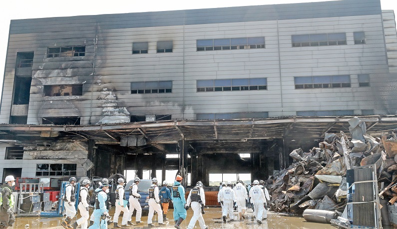 지난 2020년 38명의 목숨을 빼앗은 이천 물류창고 화재현장.[사진=연합뉴스]
