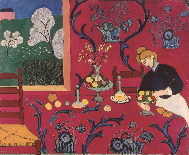 마티스 ‘레드의 하모니’ 1908년 作, 108×221㎝, 캔버스에 유화, 에르미타주 미술관, 상트 페테르부르크, 러시아 [그림 | 위키미디어]