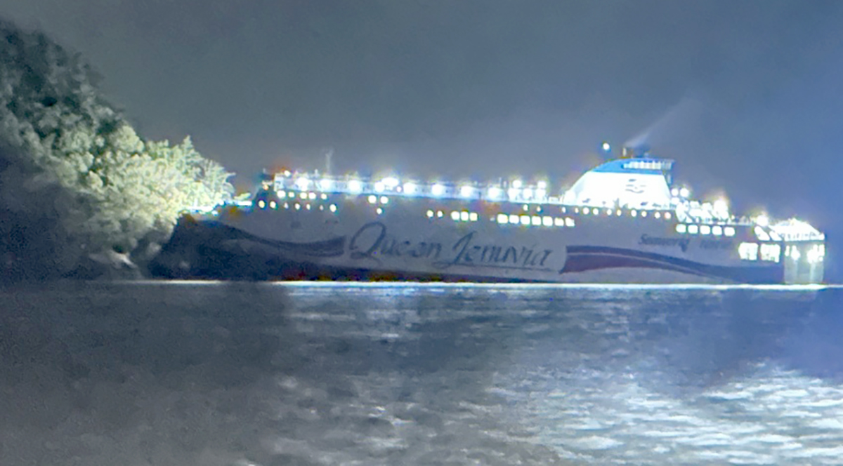 19일 오후 전남 신안군 장산면 족도에서 승객 260여명을 태운 여객선이 좌초했다. [사진 | 뉴시스]