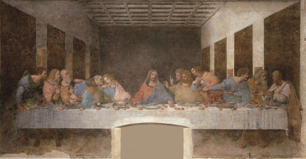 다빈치, 최후의 만찬(일부 수정). [그림 | 위키백과]