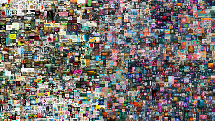 [“Everydays: The First 5000 Days” by digital artist Beeple. 출처 = CNBC Christie’s]